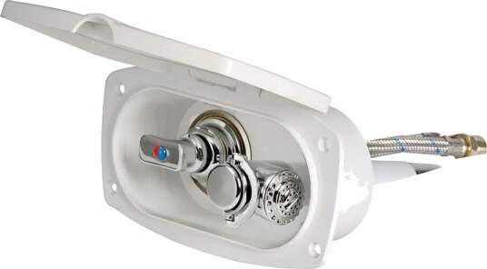 Osculati New Edge Dusjboks med Hvit PVC-slange 2.5m