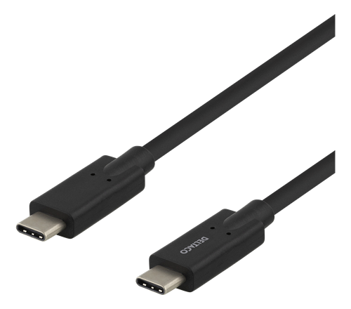 Deltaco USB-C 2m Kabel 5Gbps Svart USB-IF Sertifisert