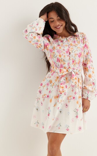Vila Vielma O neck L/S SHORT DRESS