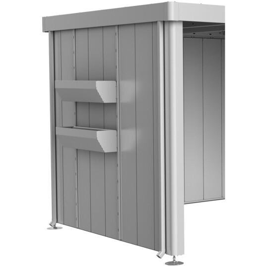 BIOHORT FLORABOARD FOR SIDETAK FOR REDSKAPSBOD NEO, SØLV METALLIC