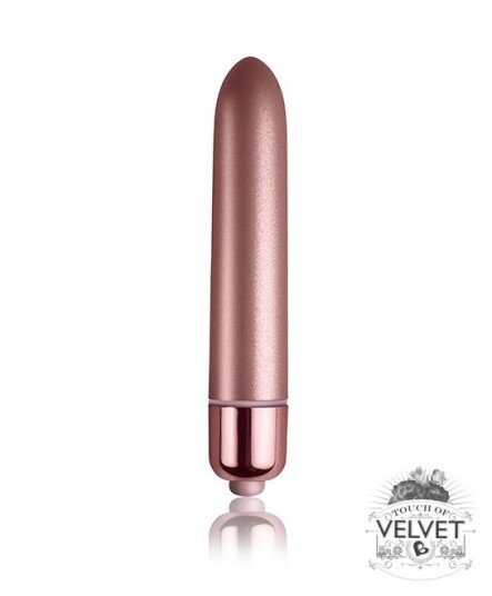 Rocks Off 90 mm Touch of Velvet Klitorisvibrator - Lyserosa