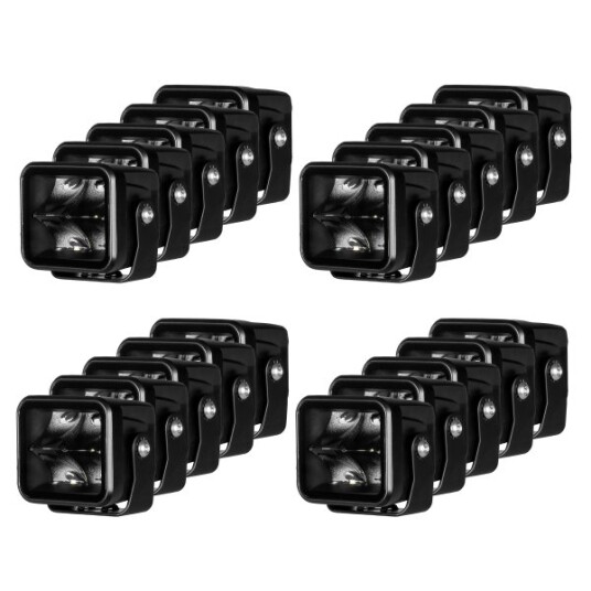 Purelux Arbeidslampe Terrain Black Square Spot 7 cm 20W Smal 20 stk Purelux Arbeidslampe Terrain Black Square Spot 7 cm 20W Smal 20 stk