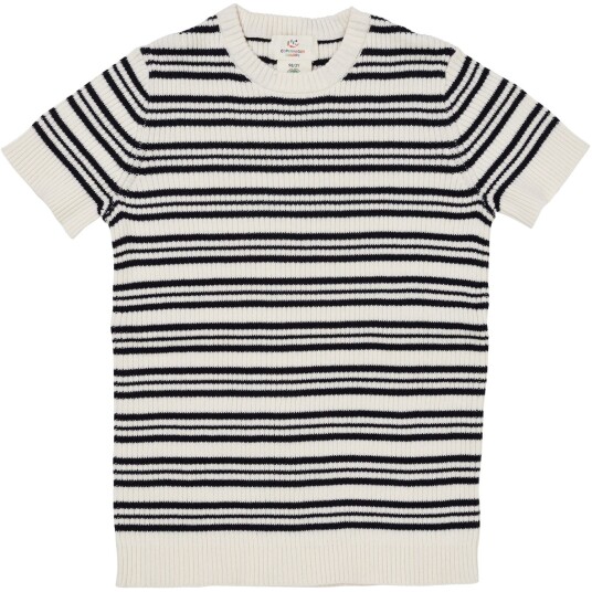 COPENHAGEN COLORS Navy Stripe strikket ribbestrikket T-shirt 110