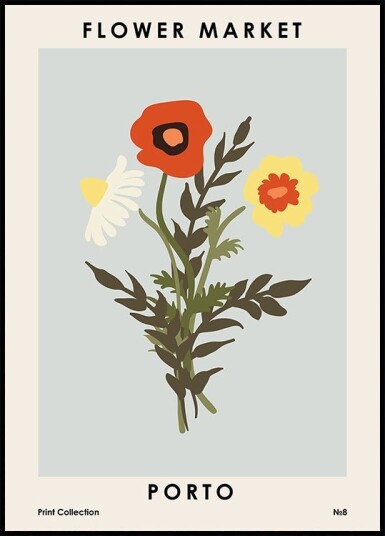 Flower Market Porto Plakat Plakat / 50x70cm