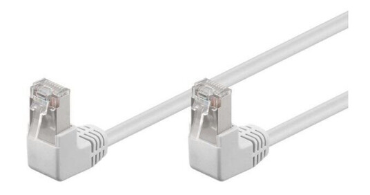 Goobay CAT 5e Nettverkskabel 3m 90° Vinklet Kontakt Hvit