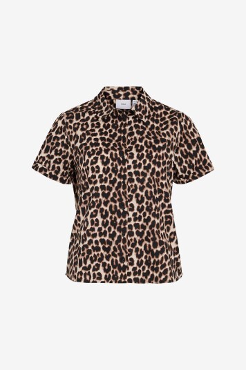 Vila Bluse viValencia Lio S/S Shirt Natur Vila Bluse viValencia Lio S/S Shirt Natur