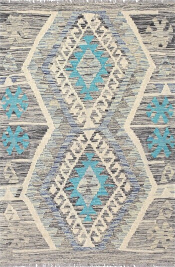 Orientalsk Teppe Vegi Kelim Hand Woven 86 x 123 cm Størrelse: 86 x 123 cm