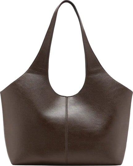 Mango Large Shopper Bag Brown ONE SIZE
