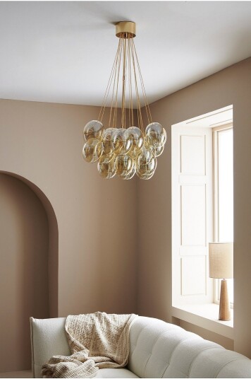 Ellos Home Taklampe Amber Messing Ellos Home Taklampe Amber Messing