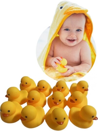 Badeand 12 pack 12 gule ender i vinyl Badeand 12 pack 12 gule ender i vinyl