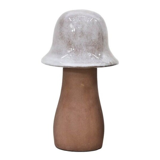 GUS Design - Hatt sopp hagepynt 26 cm grå