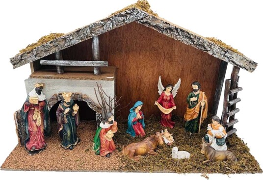 Seasons Christmas Collection Julekrybbe m/Stall 11 Figurer 70x40cm