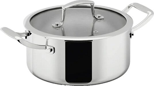 Dorre Casserole With Glass Lid 3 Ply 20*9.7 Cm 3 L Silver 20X 30X 10.5 Dorre Casserole With Glass Lid 3 Ply 20*9.7 Cm 3 L Silver 20X 30X 10.5