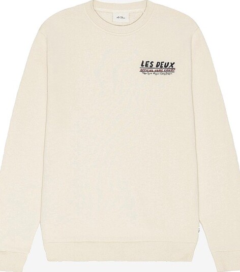Les Deux   Collegegenser Record Sweatshirt   Beige