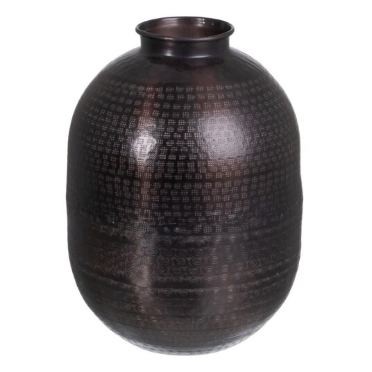 Bigbuy Home Vase 26,5 X 26,5 X 36 Cm Svart Aluminium