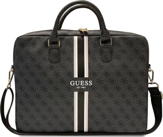 Guess 4G Printed Stripes veske for en 16" bærbar datamaskin svart