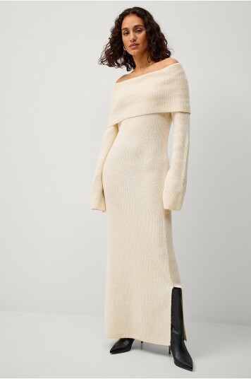 Ellos Collection Figurformet maxikjole Beige