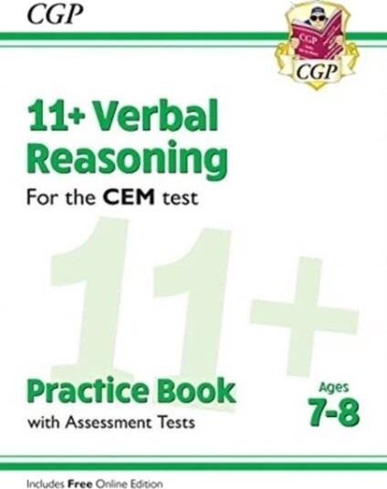 11+ Cem Verbal Reasoning Practice Book & Assessment Tests - Ages 7-8 (With Online Edition): Superb E Av Cgp Books