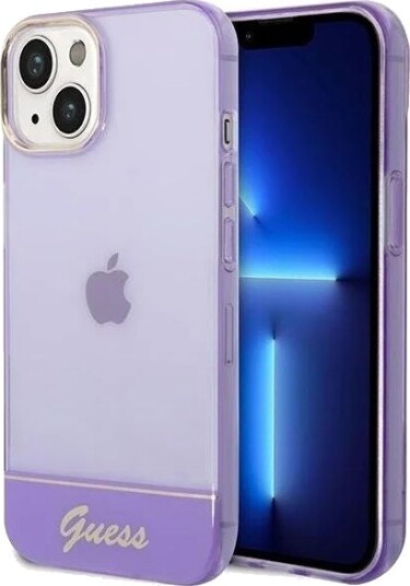 GUESS Translucent iPhone 14 6.1" Case Purple