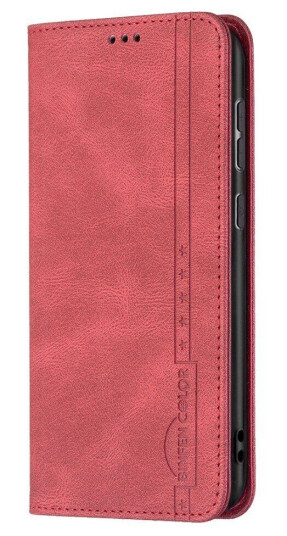 INCOVER Samsung Galaxy A73 (5G) BINFEN Flip Deksel i Mykt Skinn med Lommebok - Integrert Magnet - Rød