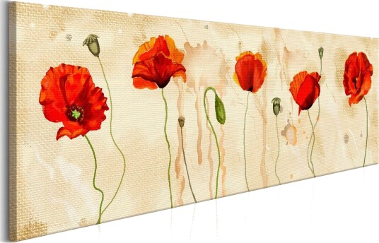 Bilde Tears Of Poppies 135x45 Artgeist sp. z o. o.