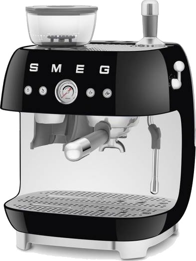 Smeg EGF03 Manuell Espressomaskin med Kaffekvern 2,4L - Svart Smeg EGF03 Manuell Espressomaskin med Kaffekvern 2,4L - Svart