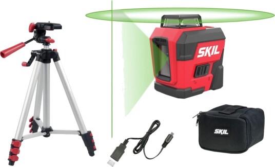 KRYSSLASER 1961DA 360° 30m 6 SELVNIVELLERENDE m/STATIV og VESKE SKIL KRYSSLASER 1961DA 360° 30m 6 SELVNIVELLERENDE m/STATIV og VESKE SKIL