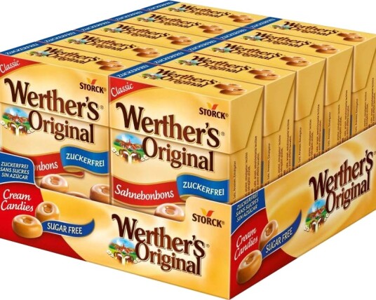 10 stk Werthers Original Sukkerfrie Karamell Sukkertøy Hel Eske 420 gram