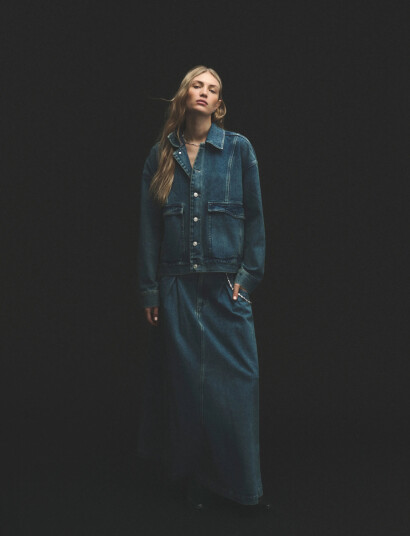 BECH Bech Long Denim Skirt - Blue - M