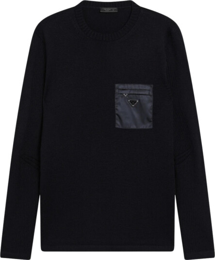 Prada Herre Strikkevarer Blå 2XL, Prada Herre Strikkevarer Blå 2XL,