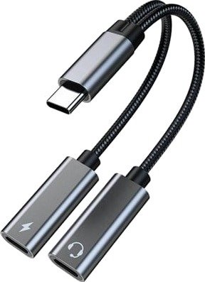 MicroConnect USB-C til USB-C Headphone Charging Adapter 13cm MC-USBC-CFCF