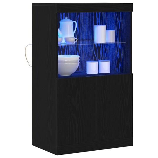 Serviesskap Svart 60 x 37 x 100 cm Konstruert tre