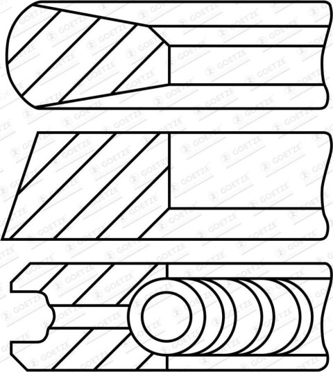 Stempelringsett GOETZE ENGINE 08 449600 00