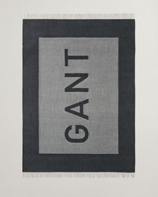 Gant Ullpledd med logo GREY 130X180