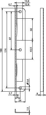 Lob Strike Plate Rk93 Hvit Sink