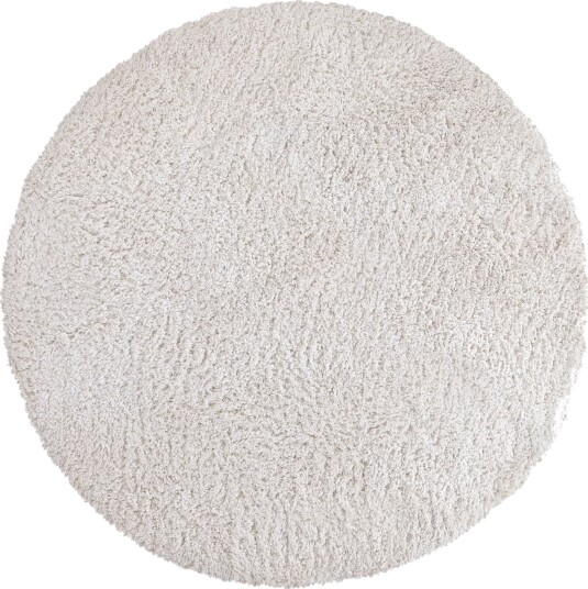 Rundt teppe   Combarro Solid Cotton Shaggy krem Størrelse: Ø 200 cm