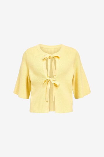 Object - Topp objUlla Parvi 2/4 Knit Cardigan - Gul