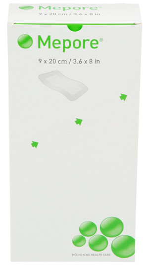 Mepore Selvheftende kompress Steril 9x20 cm 30 stk. Mepore Selvheftende kompress Steril 9x20 cm 30 stk.