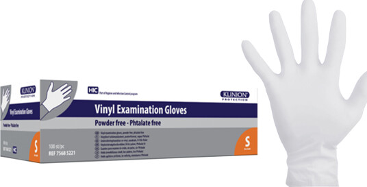 Klinion Hanske vinyl kort, Small, pudderfri, ftalatfrie 100 stk, Klinion Hanske vinyl kort, Small, pudderfri, ftalatfrie 100 stk,