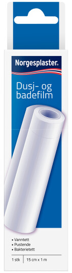 Norgesplaster Dusj- og badefilm, 15cm x 1m, 1 stk. Norgesplaster Dusj- og badefilm, 15cm x 1m, 1 stk.