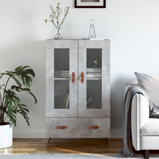 vidaXL Highboard betonggrå 69,5x31x115 cm konstruert tre vidaXL Highboard betonggrå 69,5x31x115 cm konstruert tre