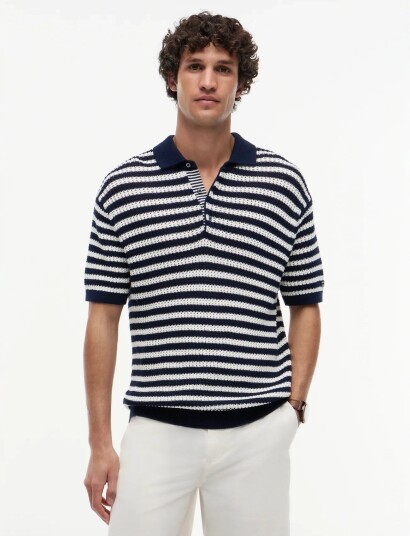 Tommy Hilfiger Dc Extreme Texture Polo   Navy   XL