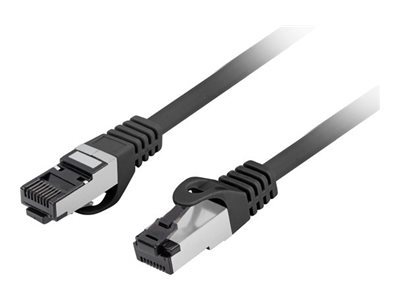 Patchcord Lanberg S/Ftp Kat.8.1 2M Lszh Cu Fluke Passert Czarny PCF8 10CU 0200 BK
