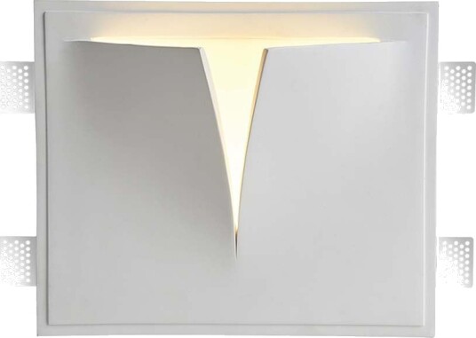 V Tac G9 gips vegglampe Hvit 31x26cm uten lyskilde IP20 innendørs