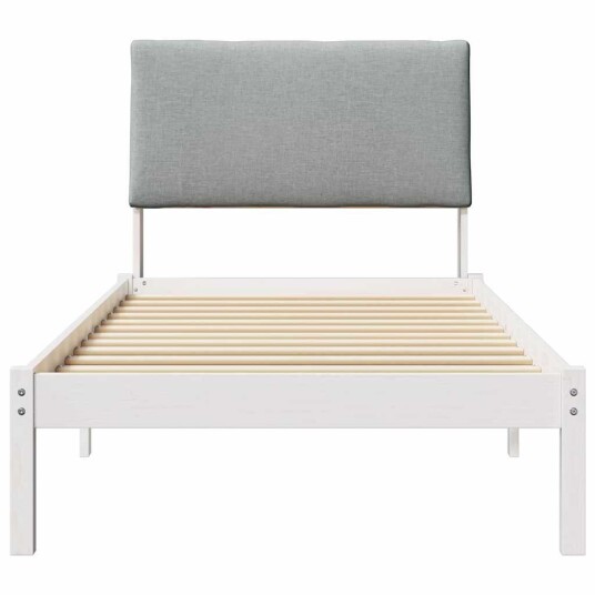 Sengestamme Hvit og lysegrå 90 x 190 cm Heltre furu