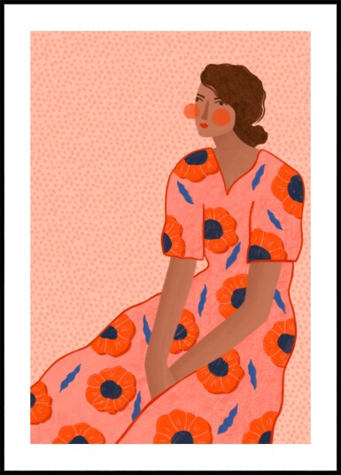 Stylish Poppy Portrait Plakat / 40x50