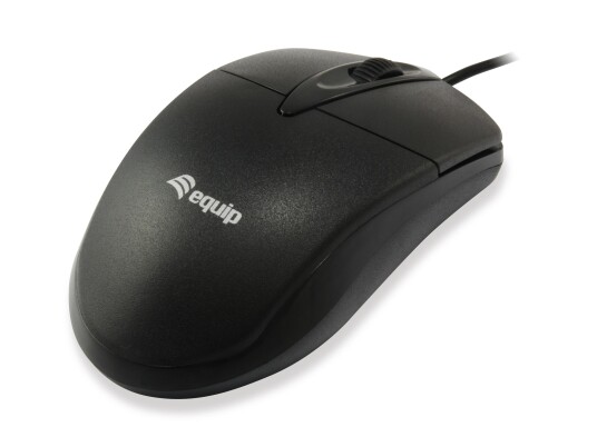 EQUIP Optische Tischmaus, Kabel, schwarz / 245102