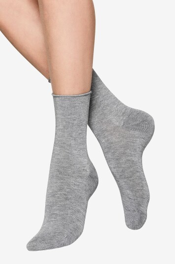 Vogue Sokk Bamboo Comfort Top Socks Grå