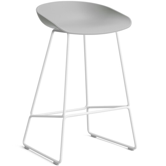Hay AAS 38 2.0 Barstol 65 cm Rustfritt Stål Hvit / Concrete Grey Hay AAS 38 2.0 Barstol 65 cm Rustfritt Stål Hvit / Concrete Grey