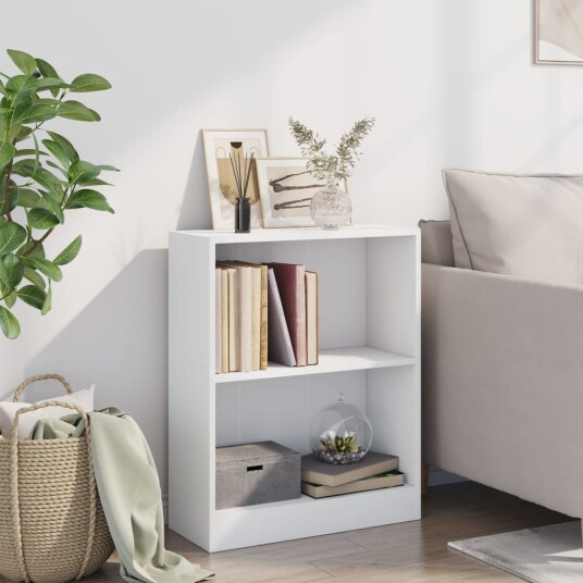 vidaXL Bokhylle hvit 60x24x74,5 cm konstruert tre vidaXL Bokhylle hvit 60x24x74,5 cm konstruert tre